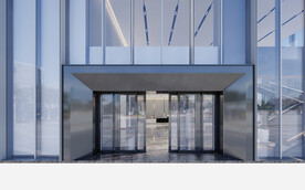 办公楼大门效果图