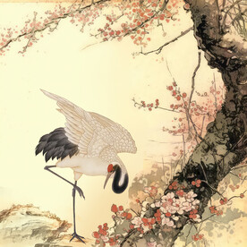 梅花仙鹤
