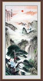 国画迎客松