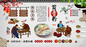 筒骨粉背景墙