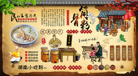 筒骨粉背景墙