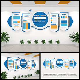 企业宣传展板公司简介文化墙