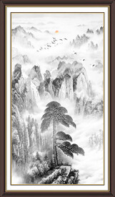竖幅国画