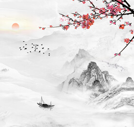 山水梅花