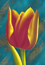 郁金香油画装饰画