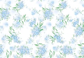 蓝花绿叶