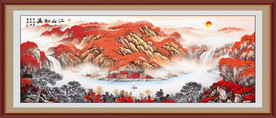 鸿运当头山水画