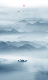 玄关水墨画