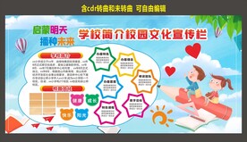 学校园文化简介宣传栏公告栏