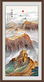 竖幅山水画