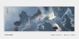 手绘水墨画