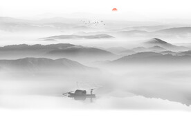 水墨山水画