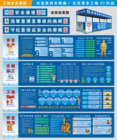 建筑工地安全通道横版