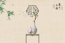 新中式客厅背景墙