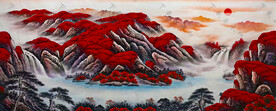 国画山水办公室挂画