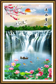 竖幅山水画