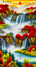 水墨山水画