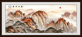 江山如画泰山五岳独尊山水画