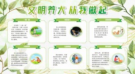 文明养犬宣传栏展板