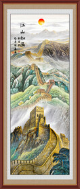 竖幅山水画