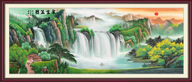 旭日东升国画山水画
