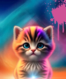 彩色小猫