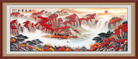 鸿运当头山水画