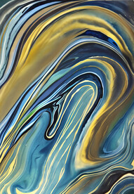 蓝色金箔抽象肌理