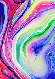 炫彩流体肌理画