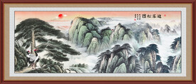 迎客松国画