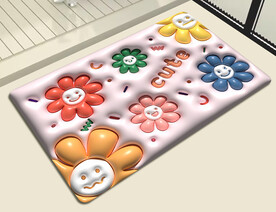 3D膨胀风花朵地垫