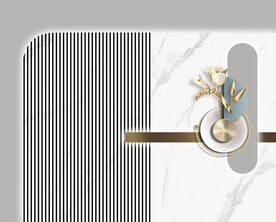 简约大理石纹电视背景墙