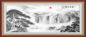 迎客松水墨画