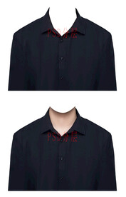 黑色衬衫男psd证件照素材