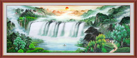 旭日东升国画山水画