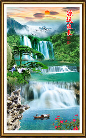 竖幅风景画