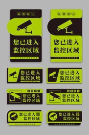 内有监控温馨提示牌