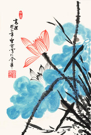 国画荷花