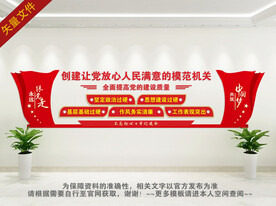 模范机关背景墙