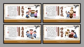 传统美食展板