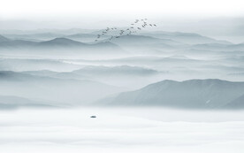 新中式意境水墨画背景墙