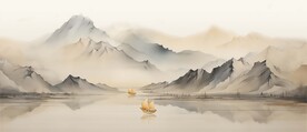 新中式意境山水画