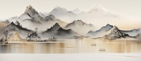 家有靠山山水装饰画