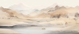 新中式国画山水装饰画