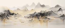 新中式高档大气山水画