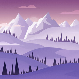 雪山肌理插画