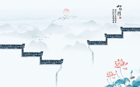 水墨江南背景墙