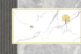 格栅大理石纹背景墙