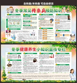 冬季传染病健康教育宣传栏