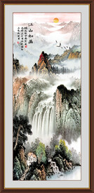 竖幅山水画